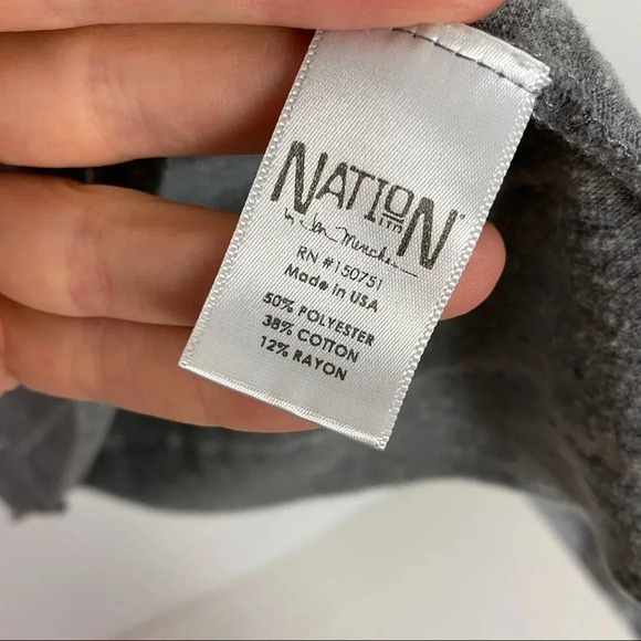 Nation LTD Striped Gray White Sleeveless Casual Knit Tee Tank Dress Womens XS - Picture 7 of 8